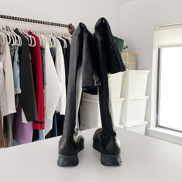 Clergerie Paris Modena Leather Over The Knee Flatform Boots Size FR 37 NIB - Picture 8 of 13